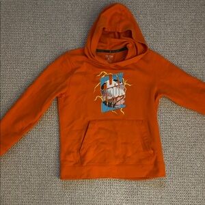 Tek Gear Orange Kids Hoodie with Graphic Print